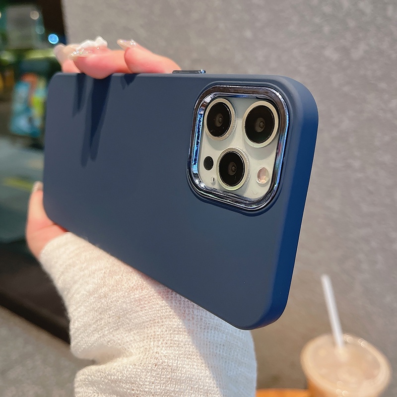 Ốp Điện Thoại Chống Sốc Thân Thiện Với Da In Logo Kim Loại Cho iPhone 14 13 12 11 Pro Max XS XR X