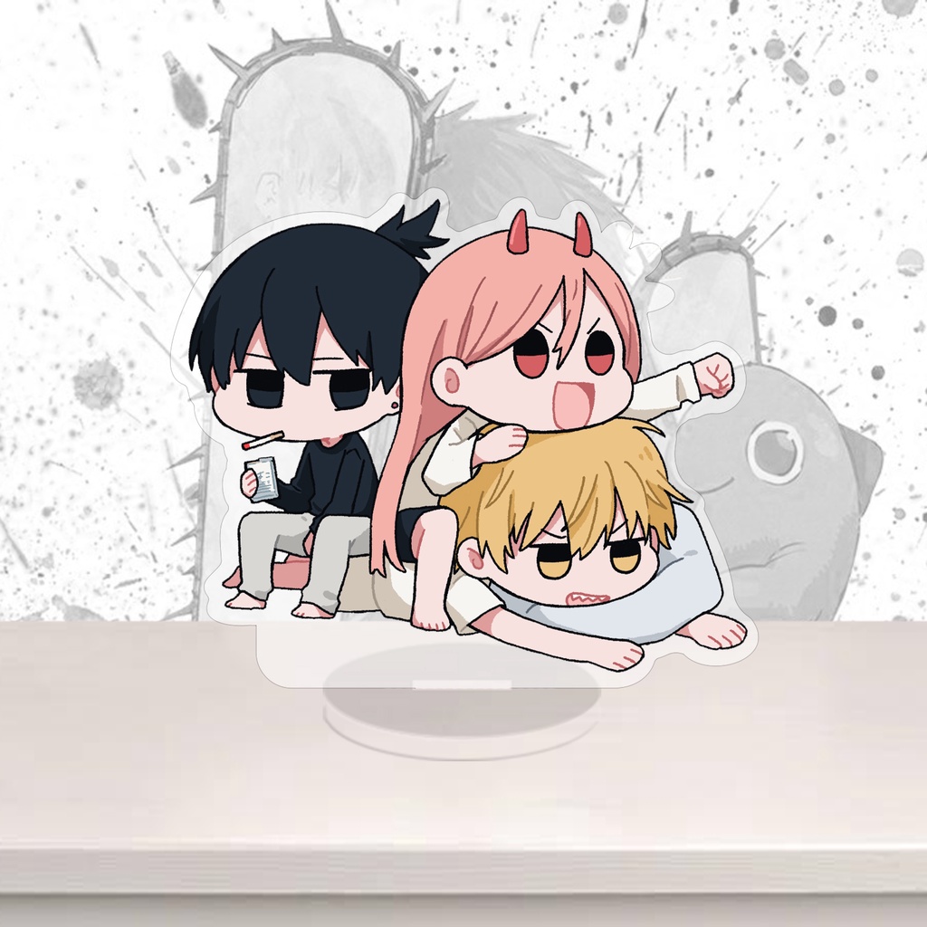 Standee Chainsaw man, mô hình nhân vật Denji, Power, Makima, Aki