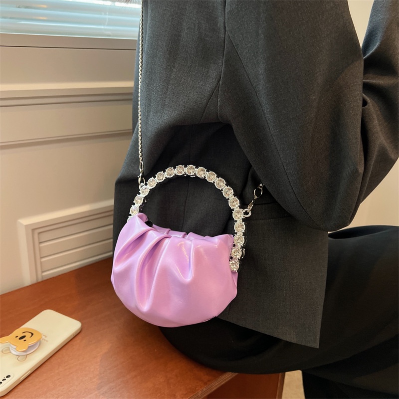 Túi Đeo Vai mini Kết Cấu Cao Cấp Có Dây Xích Thời Trang Cho Nữ