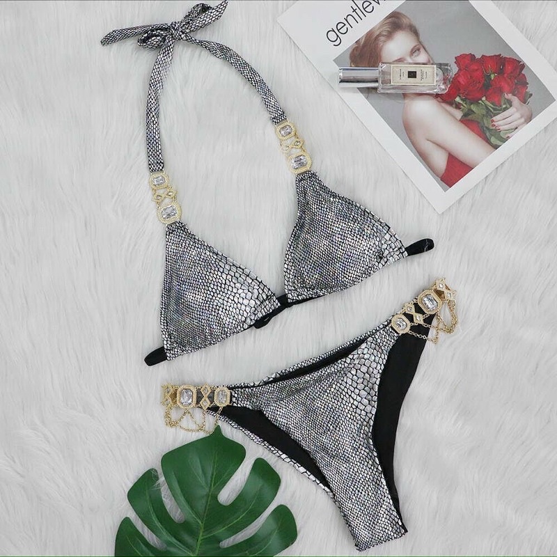 Bikini 2 mảnh đính đá bling bling siêu sang hàng QC loại 1