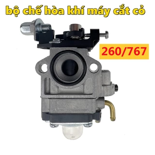 Chế hòa khí máy cắt cỏ 260 - bình xăng con máy cắt cỏ 2 thì 260, 330...