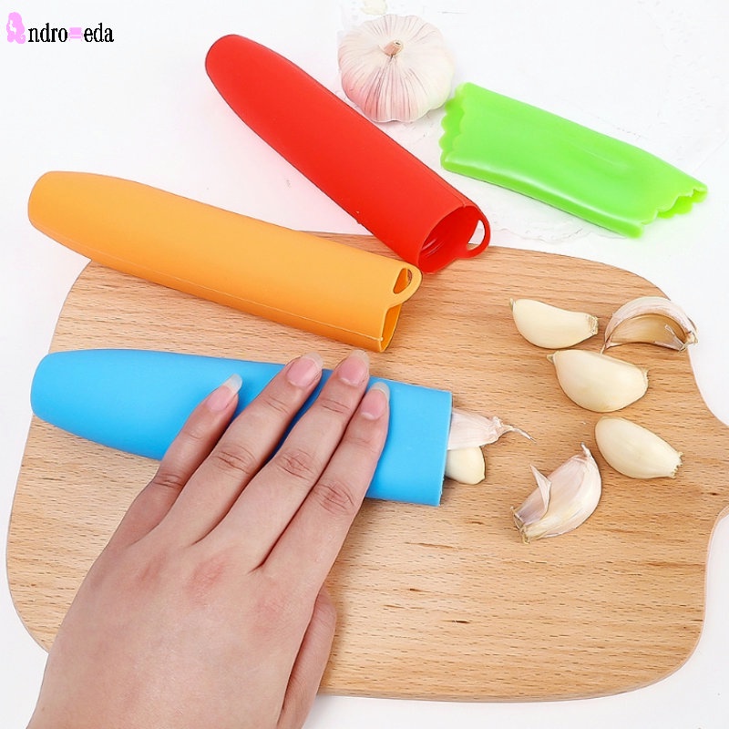 1 Dụng Cụ Bóc Vỏ Tỏi Bằng Silicon Không Độc Hại Màu Sắc Ngẫu Nhiên