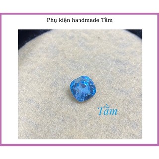 Pha lê Swarovski Áo dáng vuông kích thước 10x10mm màu xanh blue