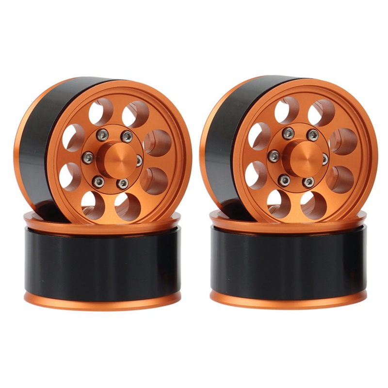 Set 4 Vành Bánh Xe 1.55 Bằng Kim Loại Cho Xe Điều Khiển 1 / 10 RC Axial Yeti Jr RC4WD D90 TF2 Tamiya CC01 LC70 MST JIMNY
