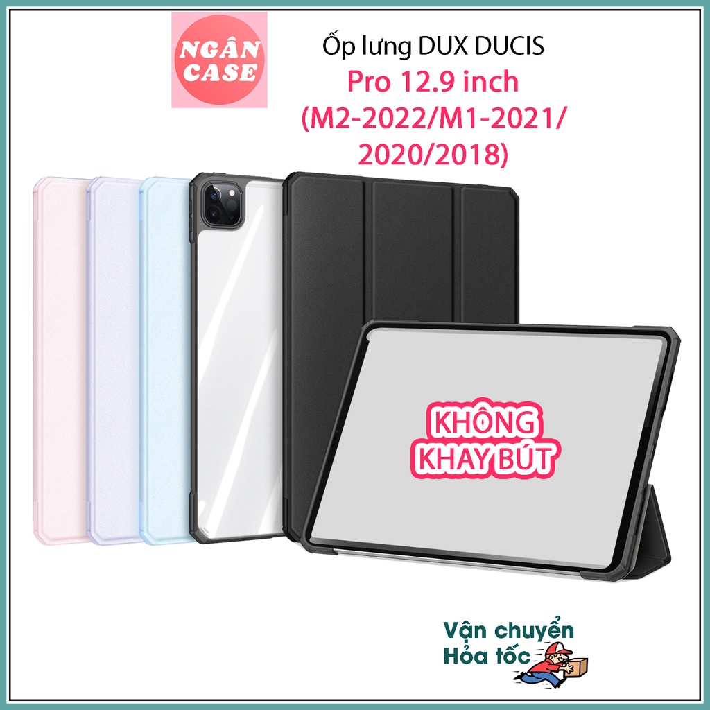 Bao da DUX DUCIS cho iPad Pro 12.9 inch (M2-2022/M1-2021/2020/2018) - Mặt lưng trong, KHÔNG KHAY BÚT (DÒNG COPA)