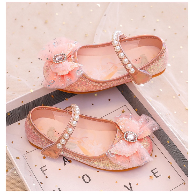 Giày búp bê Elsa công chúa cho bé gái 2-7 tuổi xinh xắn mềm mại