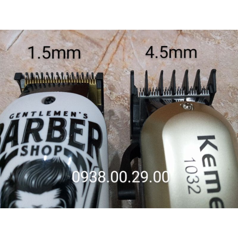 Cữ Tông Đơ Gá Thép 1.5mm Và 4.5mm. Bộ 2 Cữ Thép Wahl, USA Cao Cấp Cho Tông Đơ.