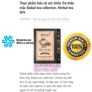 -Trà SIBERI N9-Ổnđịnh đường huyết, dành cho người tiểu đường và người có chỉ số đường huyết cao