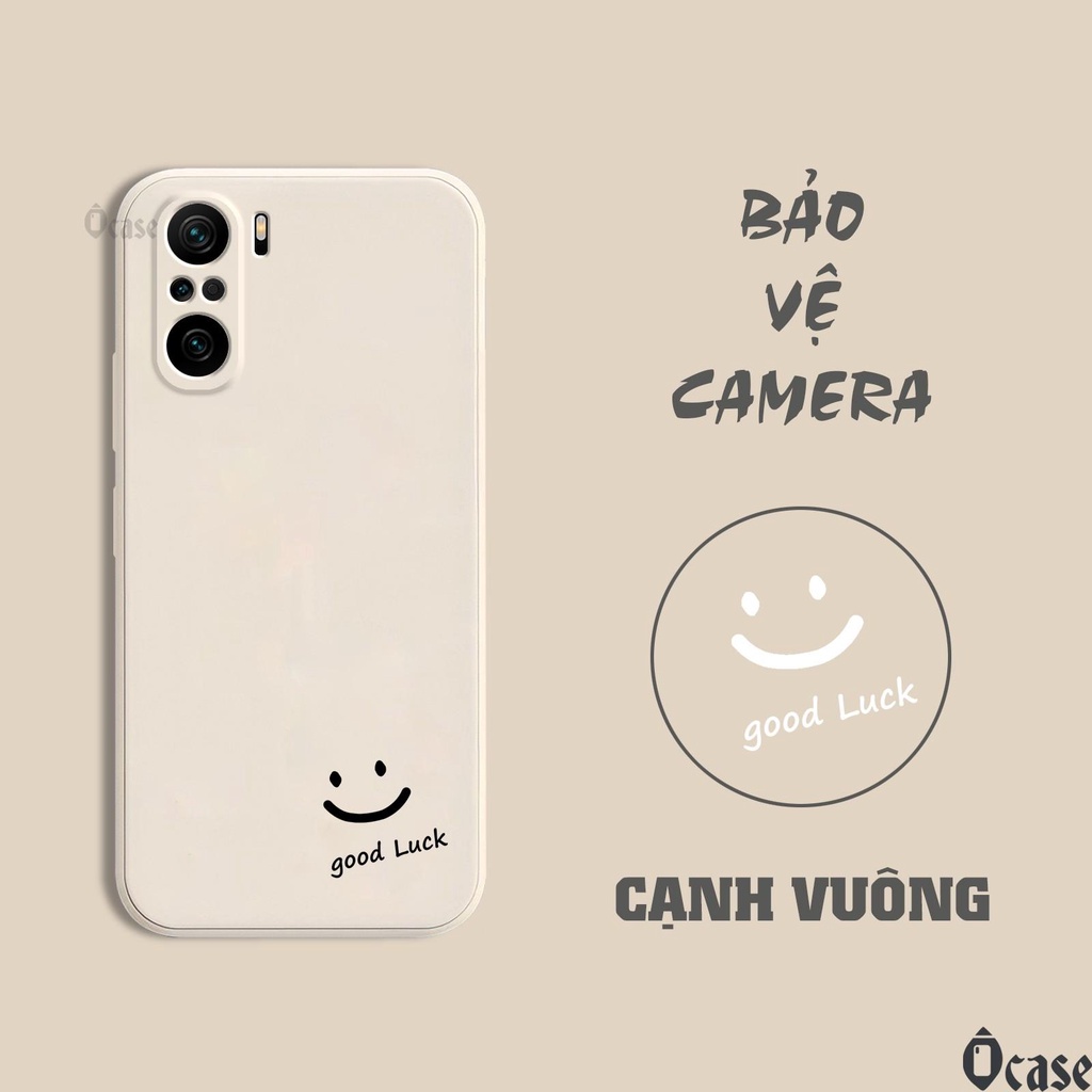 Ốp lưng  Xiaomi Redmi K40/K40 Pro /Mi 11X /Mi 11X pro /Poco F3 in hình mặt cười may mắn cạnh viền vuông có bảo vệ camera