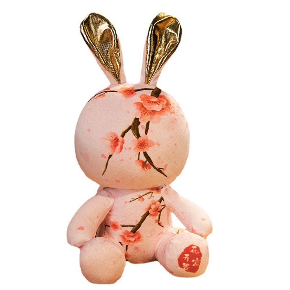 Thỏ Nhồi Bông Cotton Phong Cách Trung Hoa Trang Trí Nhà Cửa