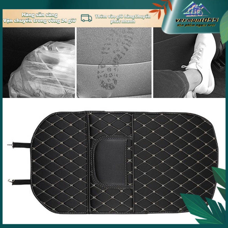 Có thể bán buôn Tấm chắn lưng ghế ô tô Da PU bảo vệ hàng sau Bảo khi va chạm che thảm dễ lau chùi Chống mài mòn Vermont055 Hàng giao ngay