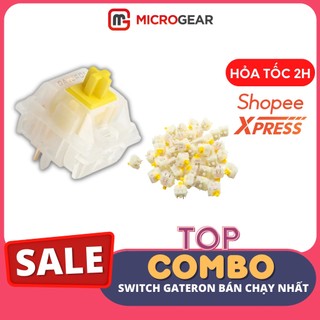 Gói 30/35/45/87/104 công tắc phím cơ - switch gateron milky yellow pro - hàng nk chính hãng