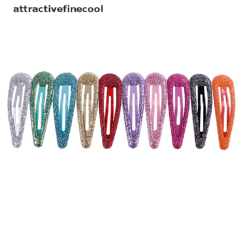 Set 10 Kẹp Tóc Kim Loại Lấp Lánh Cho Bé Gái