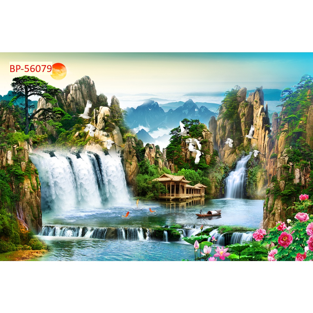 Tranh phong cảnh SƠN THUỶ thiết kế đẹp theo xu hướng