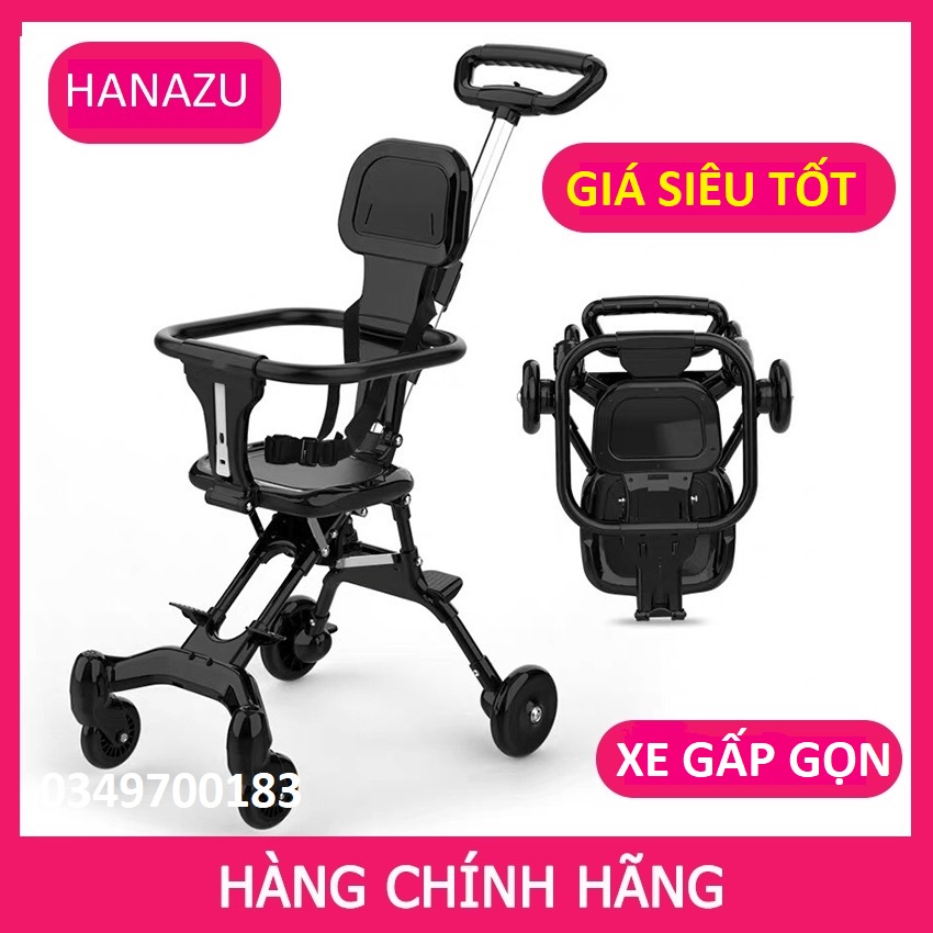 Xe Đẩy Gấp Gọn,Xe Đi Siêu Thị, Du Lịch Cho Bé Tặng Kèm Đệm Ghế, Có Thể Đảo