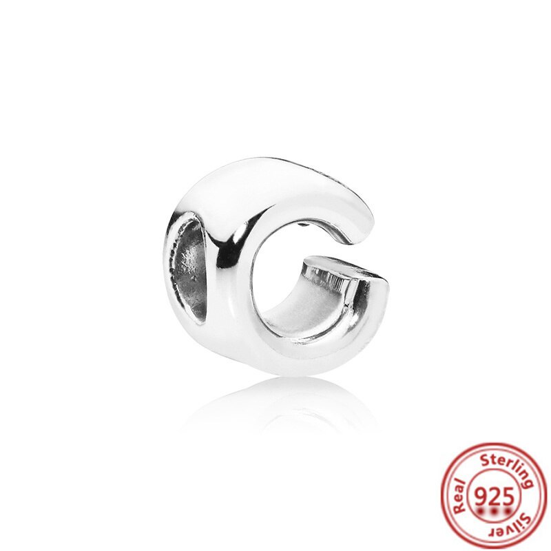 PANDORA Hạt Xâu Chuỗi 100% Bạc 925 Hình Chữ Cái Từ A-Z