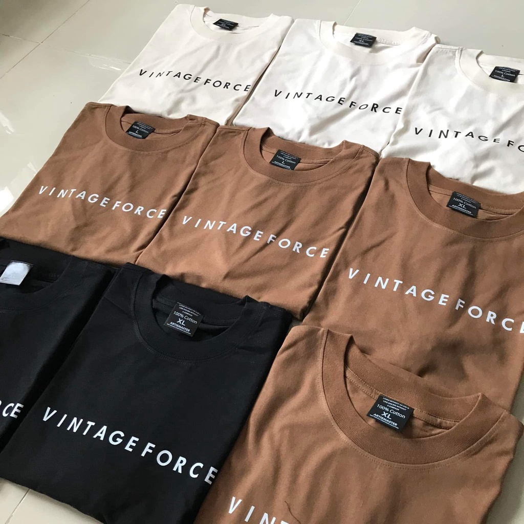 ( HÀNG CÓ SẲN) Áo Thun FORM TO In VINTAGEFORCE.Size phù hợp 50-70kg (ẢNH THẬT) CÓ MÃ GIẢM GIÁ