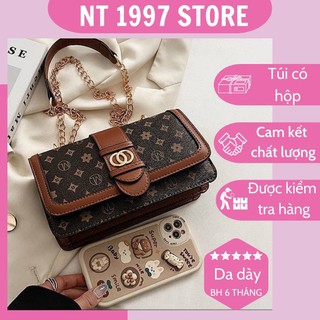 Túi sách nữ đeo chéo kẹp nách thời trang mini dây xích NT030