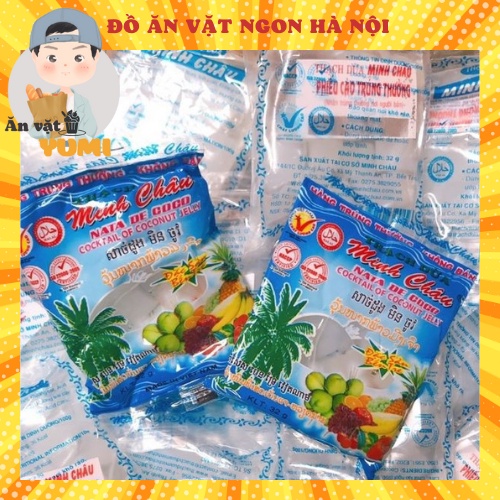 Đồ ăn vặt 22 gói thạch dừa minh châu thạch rau câu ăn vặt ngon dai hấp dẫn giá rẻ