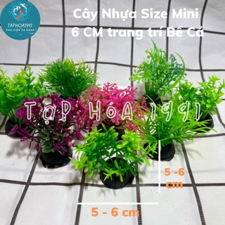 Cây Nhựa Trang Trí Bể Cá Cảnh, Tiểu Cảnh, trang trí bể cá size nhỏ