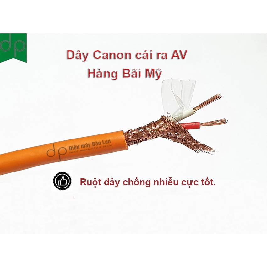 Dây Canon cái ra Av, Dây Canon cái ra bông sen  Chống nhiễu cao cấp - Hàng Bãi Mỹ