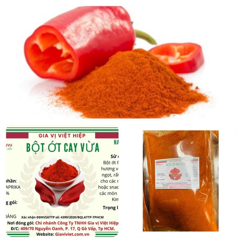 Bột Ớt Cay Vừa (Paprika)