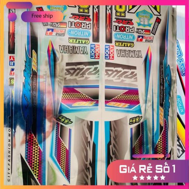 FREE SHIP + QUÀ TẶNG Tem rời xe Sirius 110 chất liệu Crom cao cấp