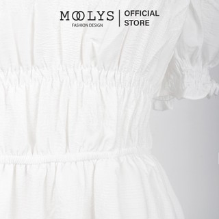 Đầm dài dáng xoè thiết kế đơn giản basic Moolys MD021