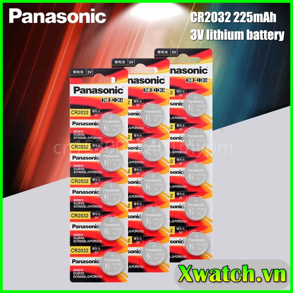 Pin Cúc Áo Panasonic CR2032 - CR2025 - CR2016 - CR1616 - CR1220 Lr 44 3V Lithium (1 viên)