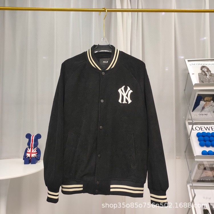 Áo Khoác Bomber MLB Vải Nhung Gân Full 3 Màu Siêu Hot