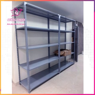 Kệ sắt v lỗ 5 tầng, Cao 2m x Dài 1m5 x Rộng 60cm trọng tải 100kg/tầng