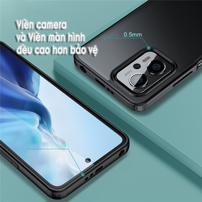Ốp lưng cho Xiaomi Poco X4 GT - Redmi Note 11T Pro, Note 12T Pro nhám viền màu WLONS - Hàng nhập khẩu