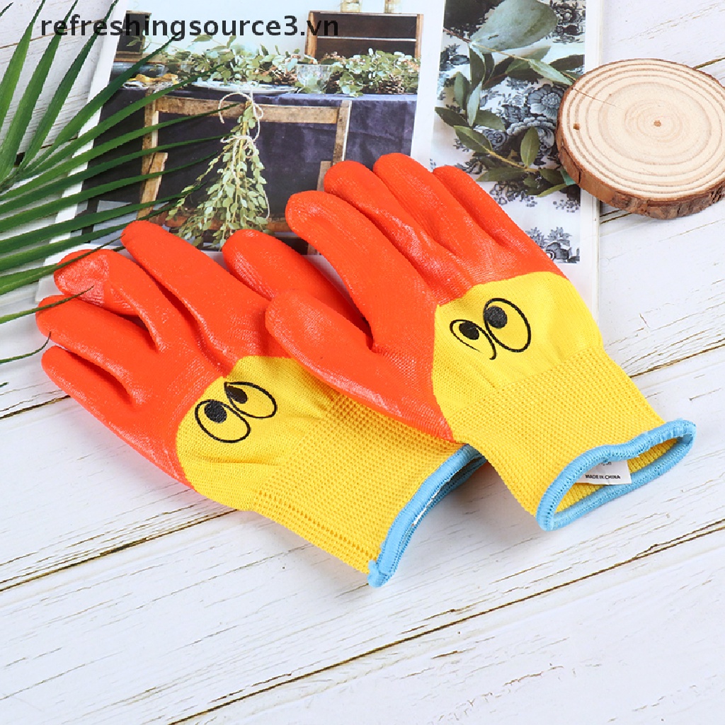 Set 3 Đôi Găng Tay Làm Vườn Thoáng Khí Bảo Vệ Chống Thấm Nước Bền Bỉ Cho Trẻ Em {Refresh3.vn}