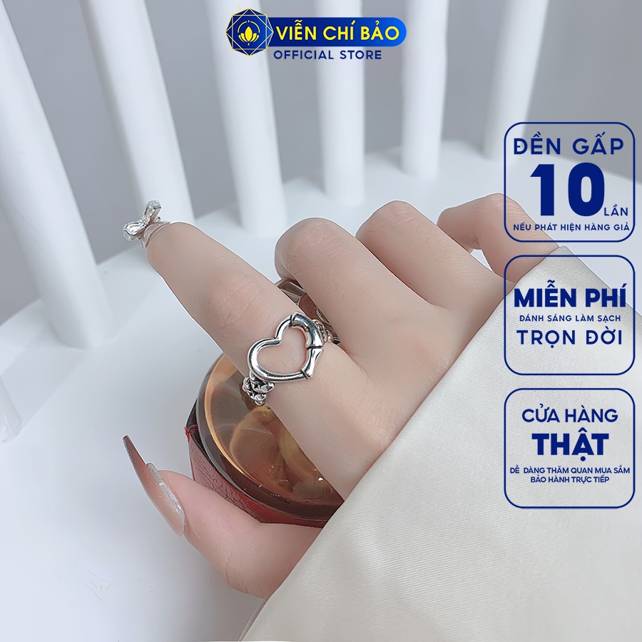 Nhẫn bạc nữ Sweet Love chất liệu bạc 925 thời trang phụ kiện trang sức Viễn Chí Bảo N000595