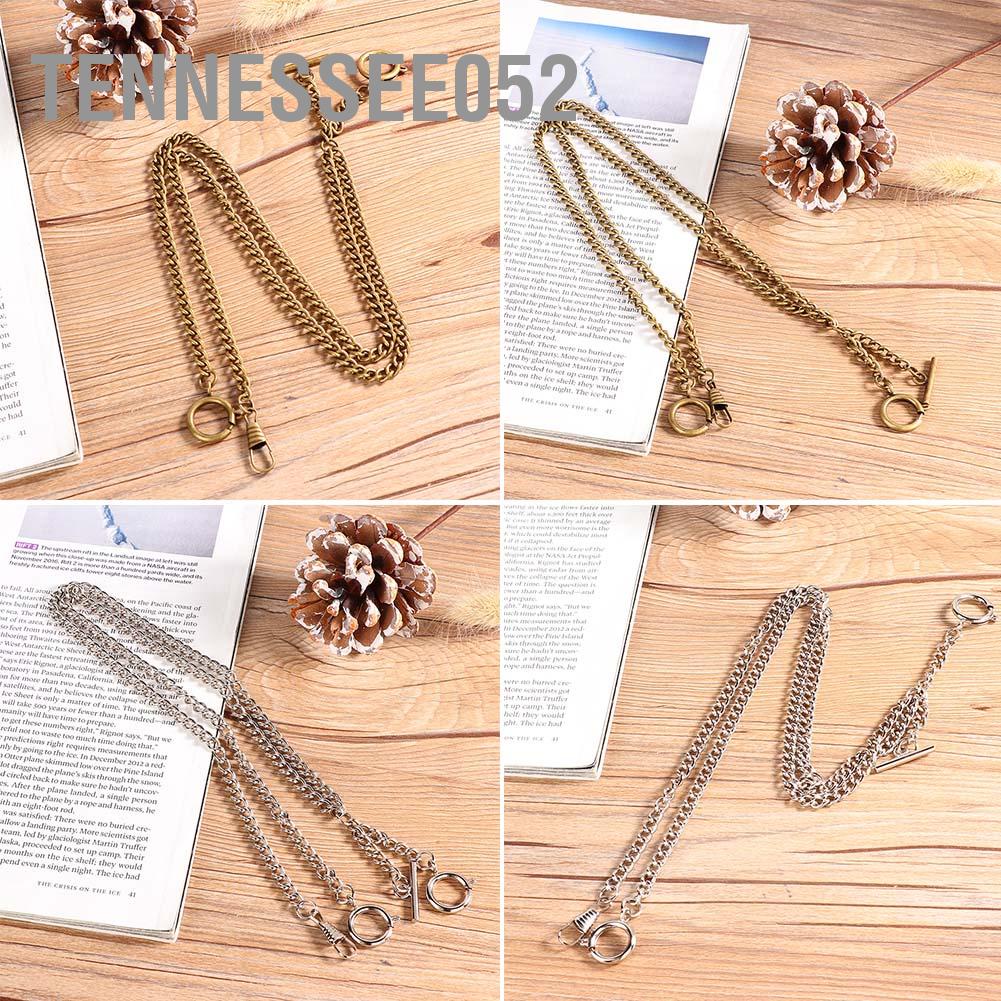 Tennessee052 Chuỗi đồng hồ bỏ túi bằng kim loại cổ điển 44cm Liên kết quà tặng