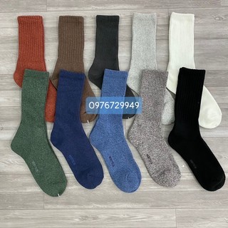 [Uniql0] Tất nam nữ cao cổ lót lông cừu cao cấp công nghệ heatech Uniql0
