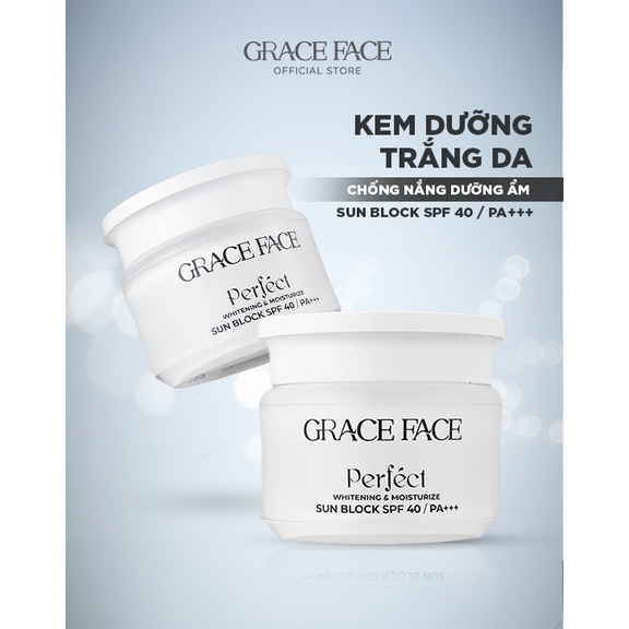 Kem Dưỡng Trắng Da Chống Nắng Giữ Ẩm GRACE FACE SUN BLOCK PERFECT 30gr