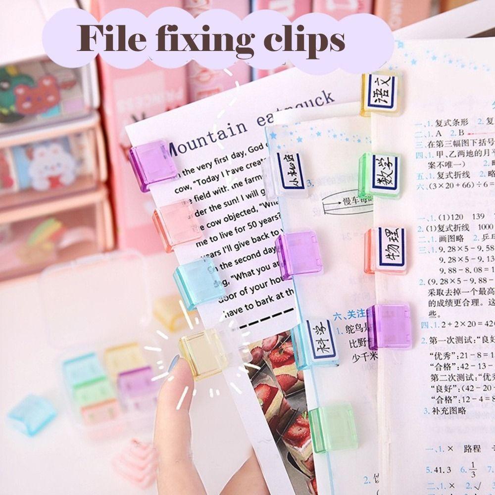 Bộ 10 Kẹp Giấy Màu Sắc Ngọt Ngào Dùng Trong Văn Phòng