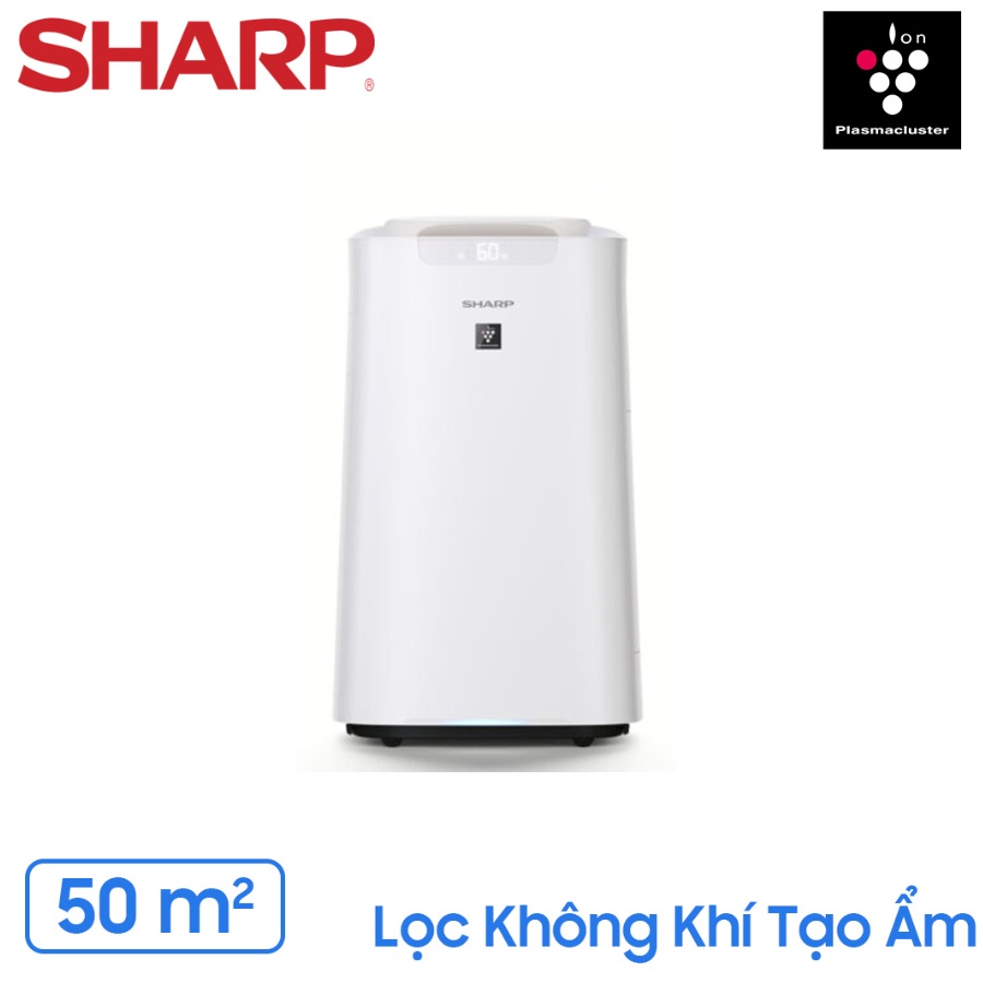 Máy lọc không khí tạo ẩm Sharp KI-L60V-W Inverter diện tích 50m2-Hàng chính hãng