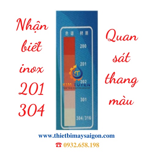 Dung dịch thử inox 304 và inox 201  biết kết quả trong sau 5 giây
