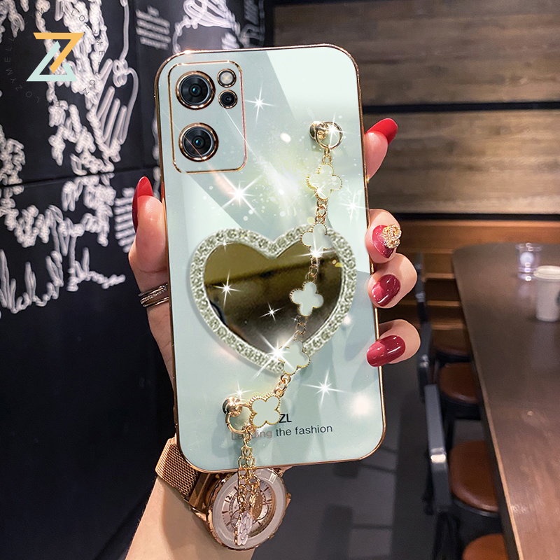 VIVO Y27 Y36 V27 V25 V23 Y22 Y35 Y02S Y21 Y33S Y21A Y15 Y17 Y12A Y16 Y21 Y12S Y12 Y20 Y11 Y01 Y15S V17 V19 Vỏ điện thoại silicon hình vòng tay gương tình yêu sang trọng cao cấp