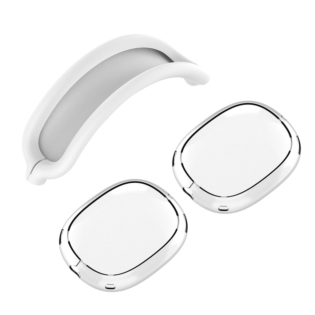 Set 2 vỏ bọc đệm chụp tai/ Vỏ bọc đệm đầu GUUGEI TPU dẻo trong suốt chống sốc thích hợp cho tai nghe Airpods Max
