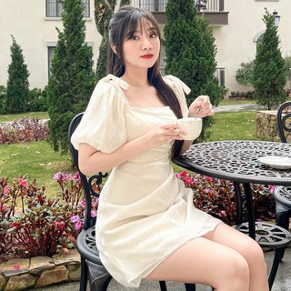 Đầm HANNA - Đầm trễ vai nhún eo