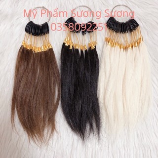 Lọn tóc thật tẩy trắng để nhuộm thử nghiệm dải màu thực tế