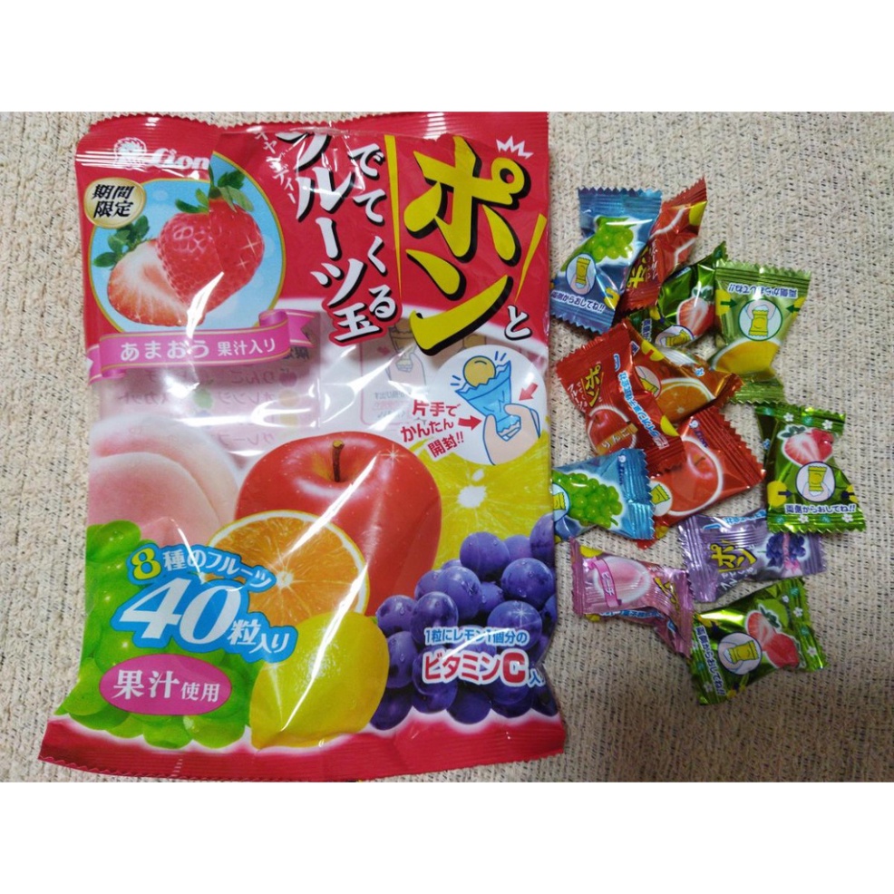 Kẹo trái cây tổng hợp Lion Nhật Bản 8 vị 140g