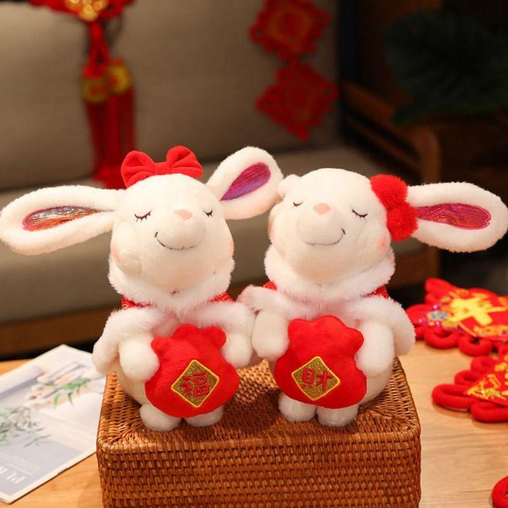 IVORY Thú Nhồi Bông Hình Thỏ Dễ Thương Trang Trí Nhà Cửa