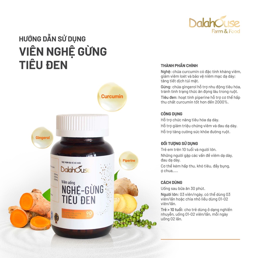 Viên Rau Thảo Mộc Dalahouse - Viên Rau Nhuận Tràng - Nhuận Tràng Tiêu Hóa Tốt - Ngăn ngừa táo bón hiệu quả