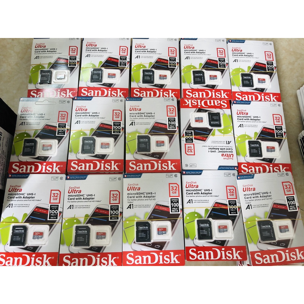 Thẻ nhớ sandisk 64GB /32Gb Dùng Cho Điện Thoại, Máy Ảnh -Thẻ Nhớ Tốc Độ Cao Class 10 Ultra 667x 100MB/s (Bảo Hành 5 năm) | BigBuy360 - bigbuy360.vn