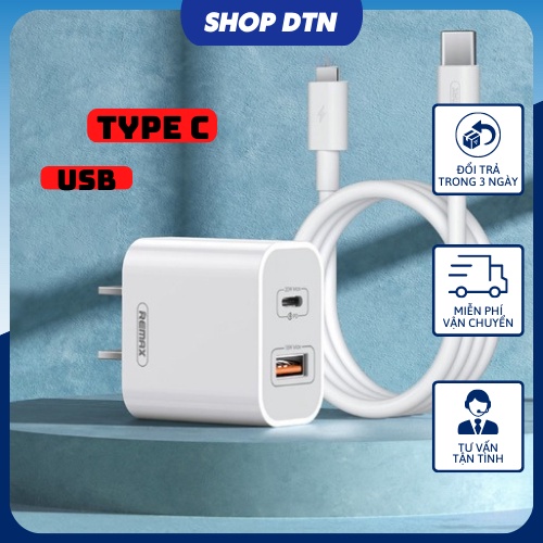Bộ sạc nhanh 20w Remax U68 chính hãng, Sạc nhanh 50% pin chỉ trong 30 phút cho 8 plus trở lên