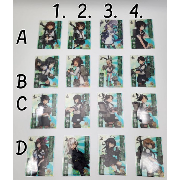 Thẻ bài nhựa Kantai Collection 11 -  Kanmusu Clear Card Collection Gum, chính hãng KADOKAWA